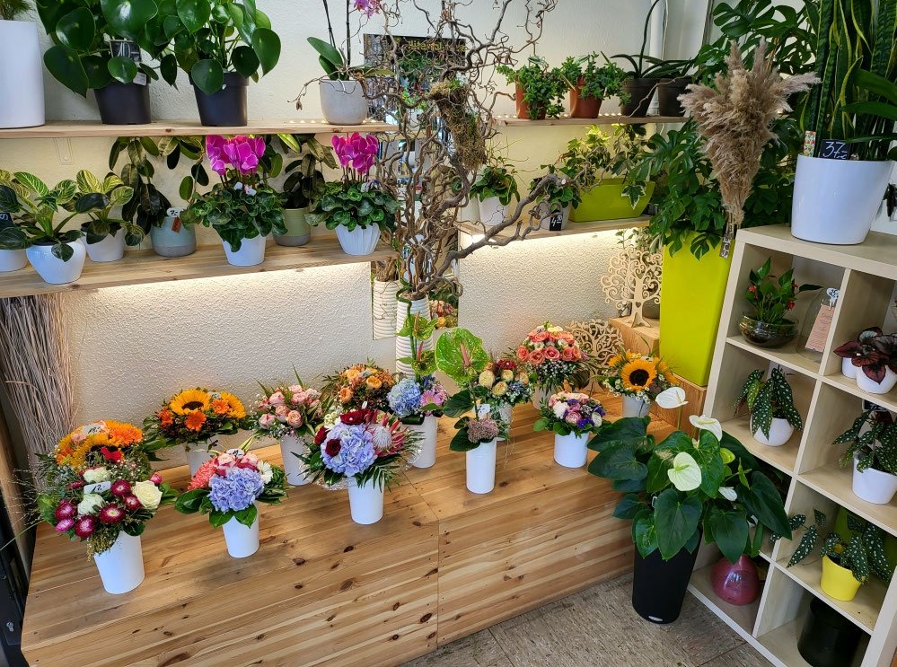 Einblick in den Laden der Vingster Blumen Ecke in Köln-Vingst